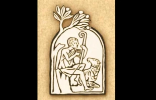 The Good Shepherd image used in the Catechism of the Catholic Church. Public domain.